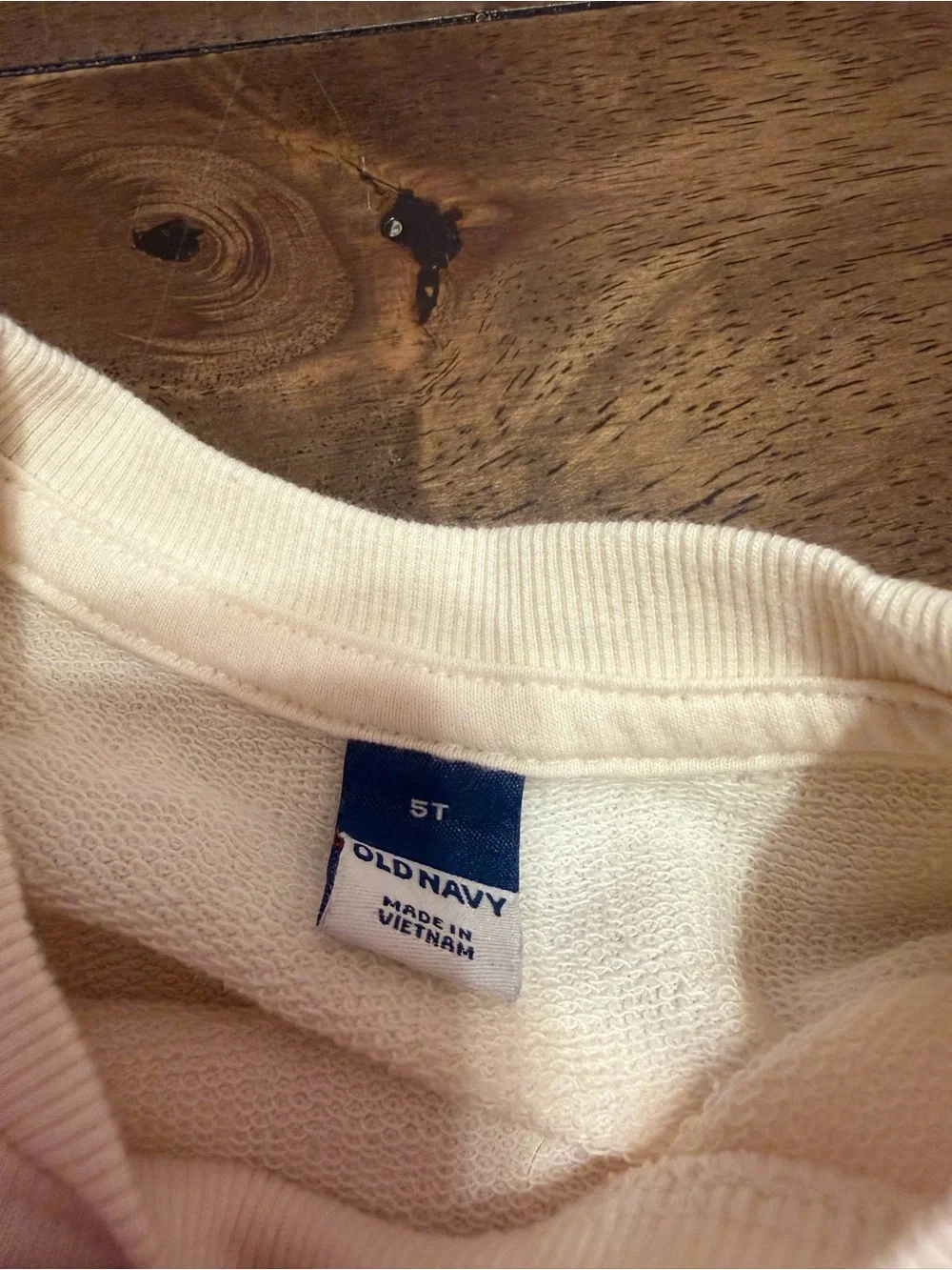 Old Navy Cream Pullover with Pink 